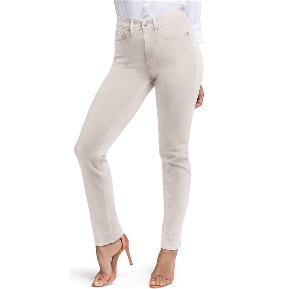 NYDJ Curves 360 Slim Straight Ankle Jeans - Feather - Picture 1 of 6